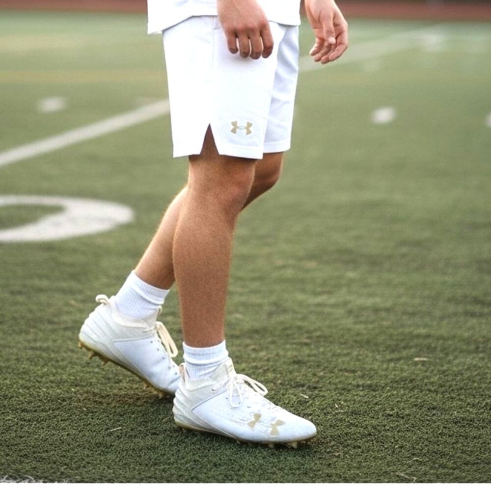 Under Armour Blur Smoke 2.0 Men's White & Gold Football Cleats - Size: 12